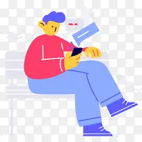 红色人物男人发短信-空若网 红色人物男人发短信-空若网