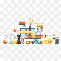 信息生活百科扁平化设计素材-空若网 信息生活百科扁平化设计素材-空若网