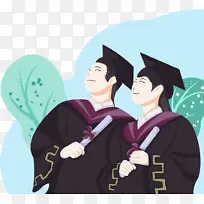 顺利毕业的人物插画-空若网 顺利毕业的人物插画-空若网