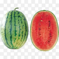 水果西瓜整个切开-空若网 水果西瓜整个切开-空若网