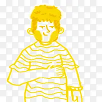 插画男孩贴纸-空若网 插画男孩贴纸-空若网