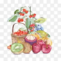 水彩 水果 樱桃-空若网 水彩 水果 樱桃-空若网