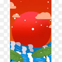 插画红色背景-空若网 插画红色背景-空若网