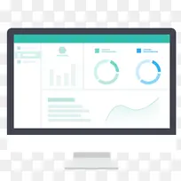 电脑数据插画扁平-空若网 电脑数据插画扁平-空若网