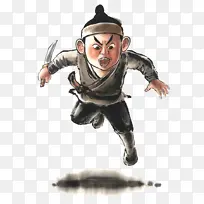 手绘卡通水浒英雄石秀-空若网 手绘卡通水浒英雄石秀-空若网