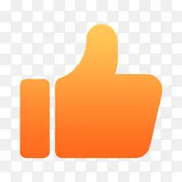 橙色点赞图标-空若网 橙色点赞图标-空若网