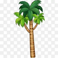 卡通插画椰子树-空若网 卡通插画椰子树-空若网
