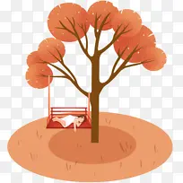 手绘秋天卡通小女孩-空若网 手绘秋天卡通小女孩-空若网