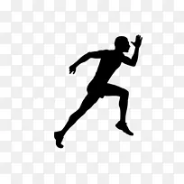 跑步创意剪影-空若网 跑步创意剪影-空若网
