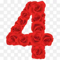 花瓣组成的数字4-空若网 花瓣组成的数字4-空若网