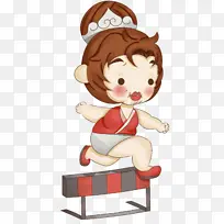 手绘卡通跳高运动员-空若网 手绘卡通跳高运动员-空若网