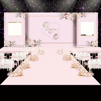 粉丝婚礼背景-空若网 粉丝婚礼背景-空若网