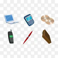 卡通笔记本电脑电话碟片图案素材-空若网 卡通笔记本电脑电话碟片图案素材-空若网