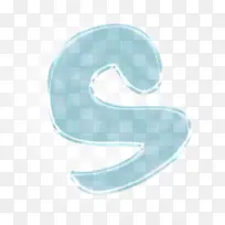 玻璃字母效果立体字体s-空若网 玻璃字母效果立体字体s-空若网