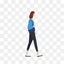 扁平化人物走路-空若网 扁平化人物走路-空若网