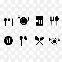 黑白图标餐具餐饮-空若网 黑白图标餐具餐饮-空若网