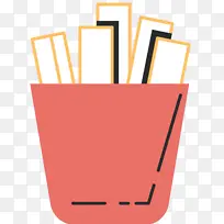 卡通二维红色笔筒-空若网 卡通二维红色笔筒-空若网