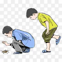 抓蟋蟀的男孩-空若网 抓蟋蟀的男孩-空若网