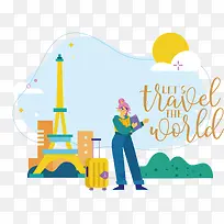 埃菲尔铁塔-世界旅游日-空若网 埃菲尔铁塔-世界旅游日-空若网