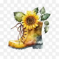 水彩向日葵-水彩向日葵-空若网 水彩向日葵-水彩向日葵-空若网
