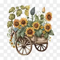 水彩向日葵-水彩向日葵-空若网 水彩向日葵-水彩向日葵-空若网