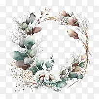 水彩桉树-水彩桉树简单花环桉树花环-空若网 水彩桉树-水彩桉树简单花环桉树花环-空若网