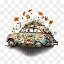 水彩雏菊-水彩花-空若网 水彩雏菊-水彩花-空若网