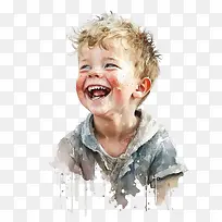 水彩男孩-水彩男孩笑的男孩-空若网 水彩男孩-水彩男孩笑的男孩-空若网