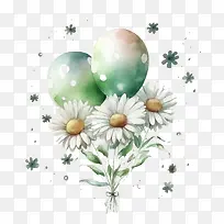 水彩雏菊-水彩花-空若网 水彩雏菊-水彩花-空若网