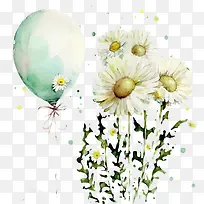 水彩雏菊-水彩花-空若网 水彩雏菊-水彩花-空若网