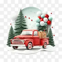 3d卡车-3d卡车纸艺术卡车红色卡车经典皮卡车-空若网 3d卡车-3d卡车纸艺术卡车红色卡车经典皮卡车-空若网