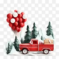 3d卡车-3d卡车纸艺术卡车红色卡车经典皮卡车-空若网 3d卡车-3d卡车纸艺术卡车红色卡车经典皮卡车-空若网