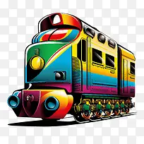 彩色火车-彩色火车卡通火车火车多彩复古-空若网 彩色火车-彩色火车卡通火车火车多彩复古-空若网