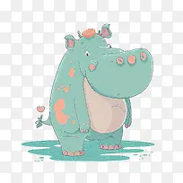 可爱的河马-可爱的河马扁平河马-空若网 可爱的河马-可爱的河马扁平河马-空若网