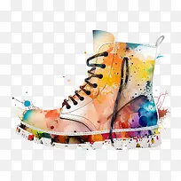 抽象靴子-抽象靴子水彩靴子水彩靴子多彩-空若网 抽象靴子-抽象靴子水彩靴子水彩靴子多彩-空若网