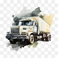 经典卡车-经典卡车水彩卡车卡车货运运输-空若网 经典卡车-经典卡车水彩卡车卡车货运运输-空若网