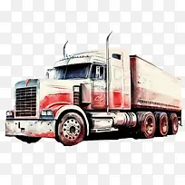 经典卡车-经典卡车水彩卡车牵引车半卡车大钻机-空若网 经典卡车-经典卡车水彩卡车牵引车半卡车大钻机-空若网