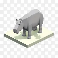 微动画河马-微动画河马河马动物灰色野生动物-空若网 微动画河马-微动画河马河马动物灰色野生动物-空若网