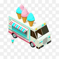 等距卡车-冰淇淋-空若网 等距卡车-冰淇淋-空若网
