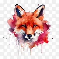 狐狸-狐狸水彩画狐狸水彩画肖像-空若网 狐狸-狐狸水彩画狐狸水彩画肖像-空若网