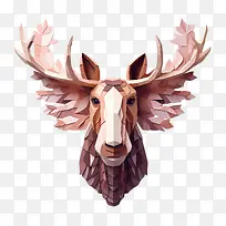 驼鹿-驼鹿鹿动物头野生动物-空若网 驼鹿-驼鹿鹿动物头野生动物-空若网