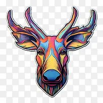 驼鹿-驼鹿驼鹿表情符号鹿角多彩-空若网 驼鹿-驼鹿驼鹿表情符号鹿角多彩-空若网