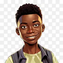 卡通男孩-卡通男孩非洲儿童-空若网 卡通男孩-卡通男孩非洲儿童-空若网