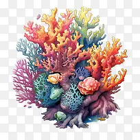 珊瑚-珊瑚珊瑚海洋多彩水生-空若网 珊瑚-珊瑚珊瑚海洋多彩水生-空若网