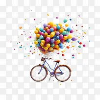 自行车-自行车气球气球自行车多彩-空若网 自行车-自行车气球气球自行车多彩-空若网