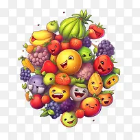 水果表情符号-水果卡通-空若网 水果表情符号-水果卡通-空若网