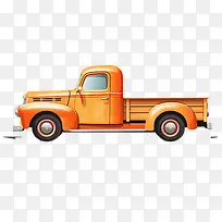 卡车-橙色-空若网 卡车-橙色-空若网