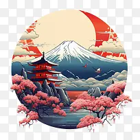 挂载-挂载富士山太阳天空-空若网 挂载-挂载富士山太阳天空-空若网