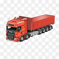 铰接式货车-铰接式货车牵引车拖车红色运输大卡车-空若网 铰接式货车-铰接式货车牵引车拖车红色运输大卡车-空若网