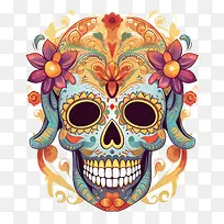 糖头骨-糖头骨头骨多彩的墨西哥花-空若网 糖头骨-糖头骨头骨多彩的墨西哥花-空若网